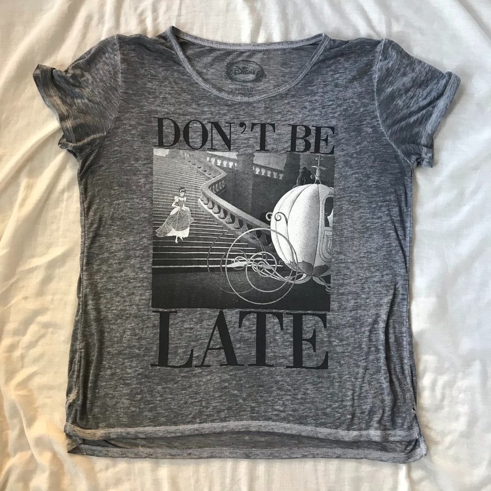 Disney Gray Cinderella Burn out Graphic T-shirt